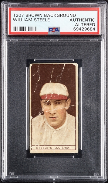 1912 T207 Brown Background William Steele PSA Authentic