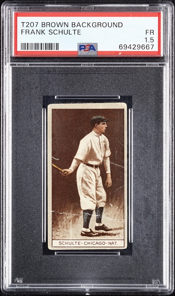 1912 T207 Brown Background Frank Schulte PSA 1.5