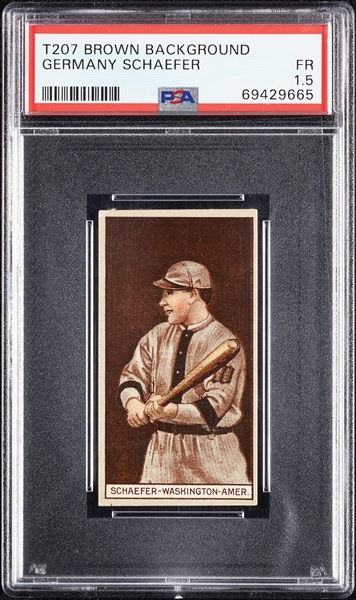 1912 T207 Brown Background Germany Schaefer PSA 1.5