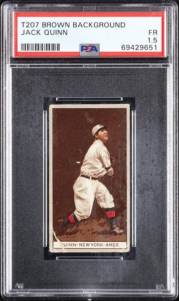 1912 T207 Brown Background Jack Quinn PSA 1.5