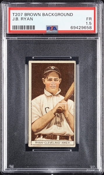 1912 T207 Brown Background J.B. Ryan PSA 1.5