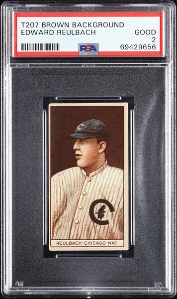 1912 T207 Brown Background Edward Reulbach PSA 2