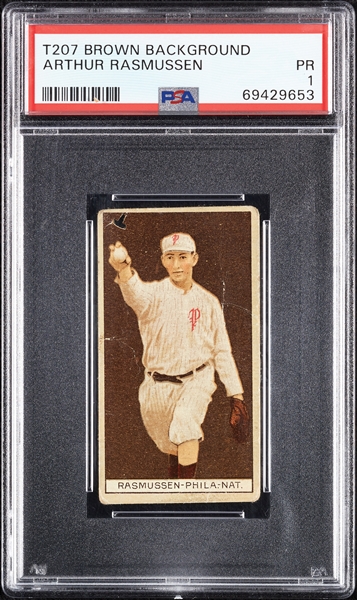 1912 T207 Brown Background Arthur Rasmussen PSA 1