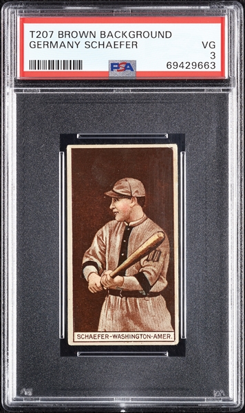 1912 T207 Brown Background Germany Schaefer PSA 3