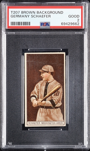 1912 T207 Brown Background Germany Schaefer PSA 2