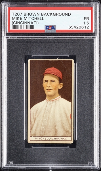 1912 T207 Brown Background Mike Mitchell (Cincinnati) PSA 1.5