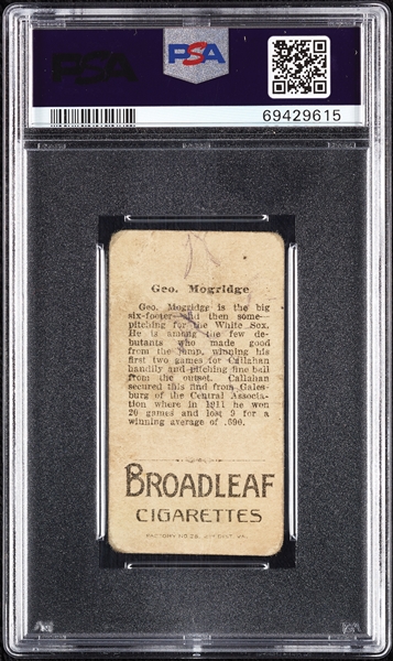 1912 T207 Brown Background George Mogridge PSA 1 (MK)