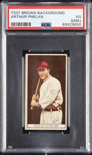 1912 T207 Brown Background Arthur Phelan PSA 3 (MK)