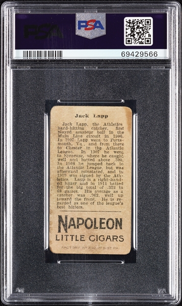 1912 T207 Brown Background Jack Lapp PSA 1.5