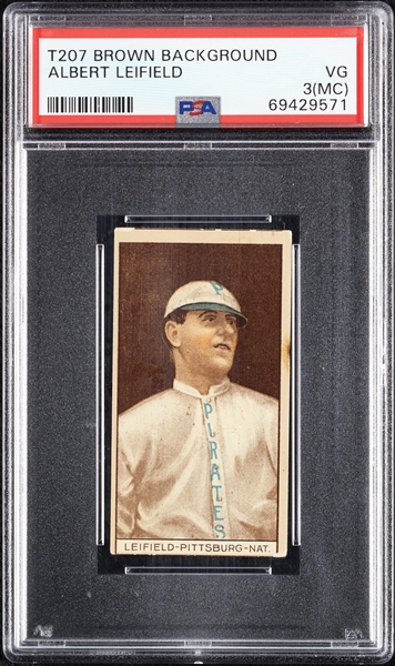 1912 T207 Brown Background Albert Leifield PSA 3 (MC)