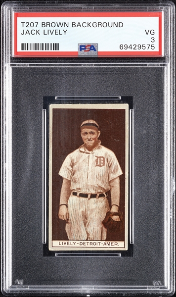 1912 T207 Brown Background Jack Lively PSA 3