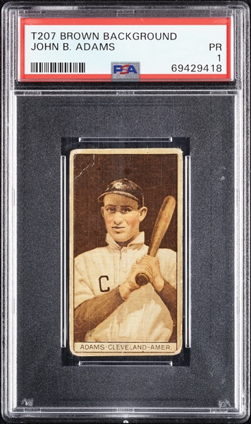 1912 T207 Brown Background John B. Adams PSA 1