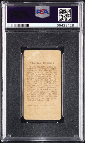 1912 T207 Brown Background Charles Bauman PSA 1