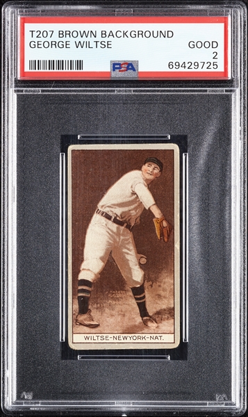 1912 T207 Brown Background George Wiltse PSA 2