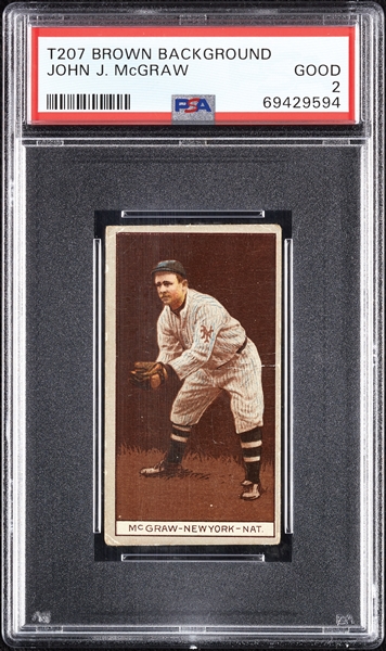 1912 T207 Brown Background John McGraw PSA 2