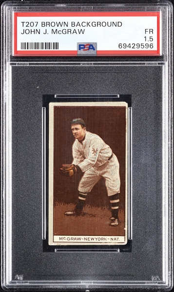 1912 T207 Brown Background John McGraw PSA 1.5