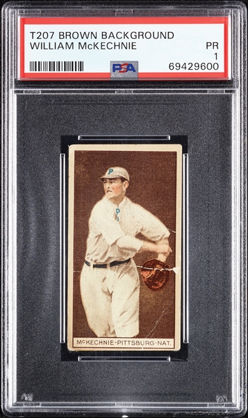 1912 T207 Brown Background Bill McKechnie PSA 1