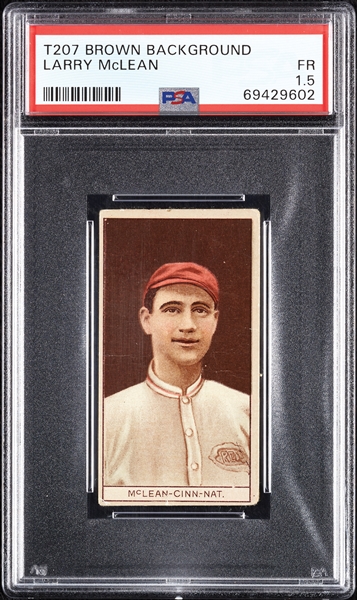 1912 T207 Brown Background Larry McLean PSA 1.5