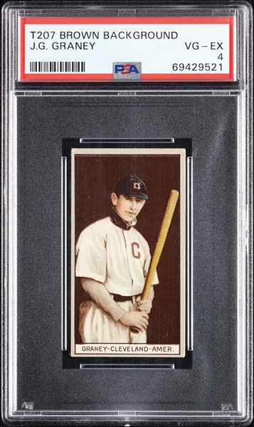 1912 T207 Brown Background J.G. Graney PSA 4