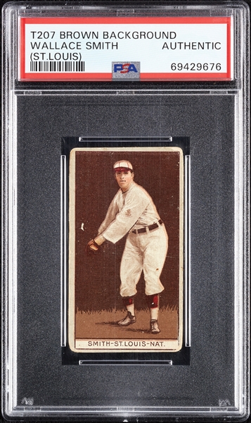 1912 T207 Brown Background Wallace Smith PSA Authentic