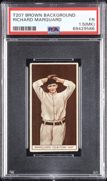 1912 T207 Brown Background Rube Marquard PSA 1.5 (MK)