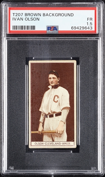 1912 T207 Brown Background Ivan Olson PSA 1.5