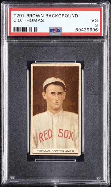 1912 T207 Brown Background C.D. Thomas PSA 3