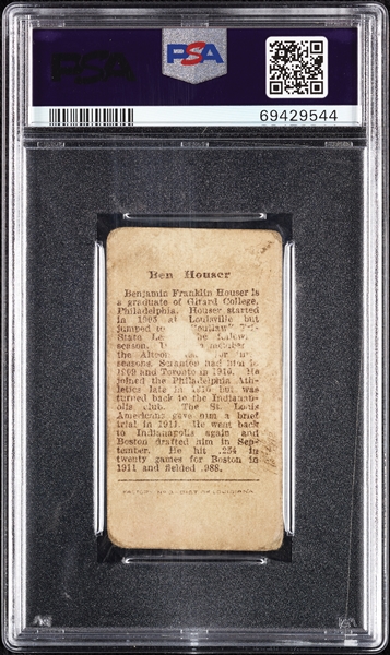 1912 T207 Brown Background Ben Houser PSA 1