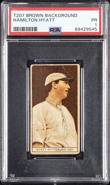 1912 T207 Brown Background Hamilton Hyatt PSA 1