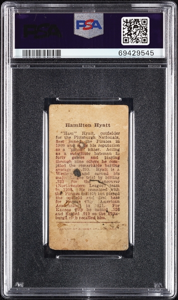 1912 T207 Brown Background Hamilton Hyatt PSA 1