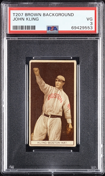 1912 T207 Brown Background John Kling PSA 3