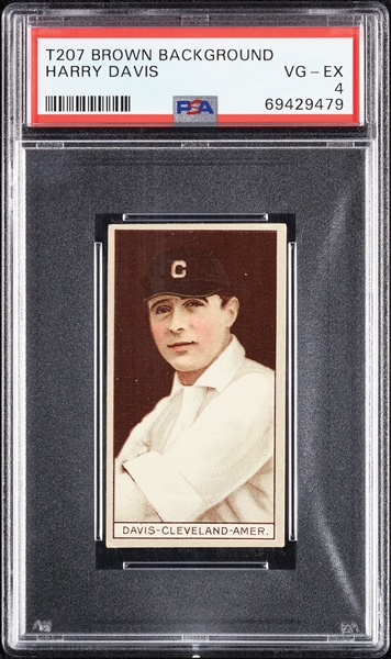 1912 T207 Brown Background Harry Davis PSA 4