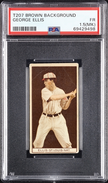 1912 T207 Brown Background George Ellis PSA 1.5 (MK)