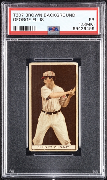 1912 T207 Brown Background George Ellis PSA 1.5 (MK)