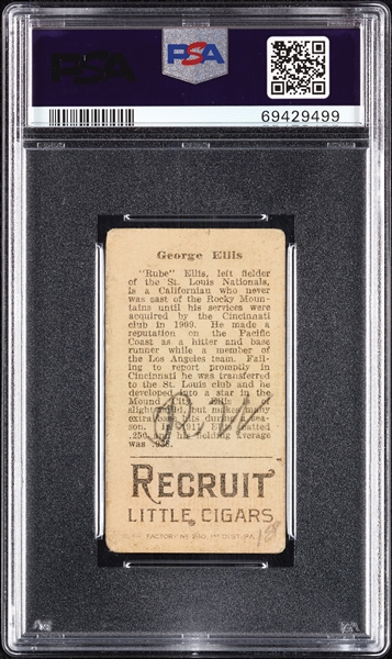 1912 T207 Brown Background George Ellis PSA 1.5 (MK)