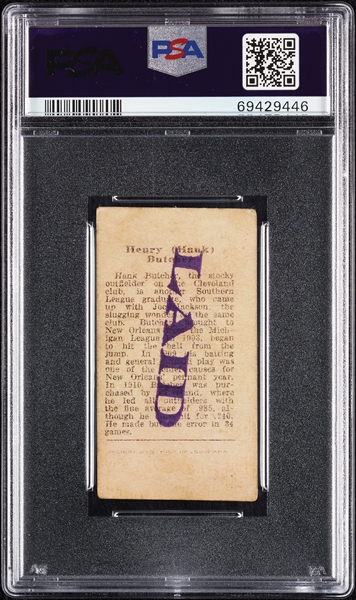 1912 T207 Brown Background Henry Butcher PSA 2 (MK)