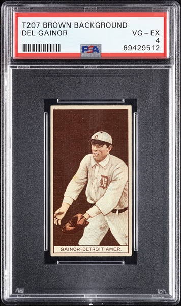 1912 T207 Brown Background Del Gainor PSA 4