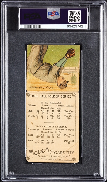 1911 T201 Mecca Double Folders Killian/Fitzpatrick PSA 1 (MC)