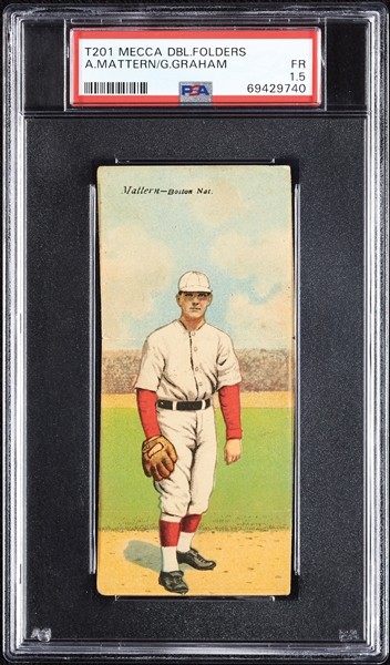 1911 T201 Mecca Double Folders Mattern/Graham PSA 1.5