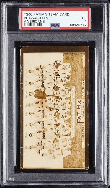 1913 T200 Fatima Philadelphia Americans PSA 1