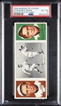 1912 T202 Hassan Triple Folders "Donlin Out At First" Magee/Dooin PSA 4
