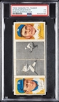 1912 T202 Hassan Triple Folders "Wheat Strikes Out" Dahlen/Wheat PSA 1.5