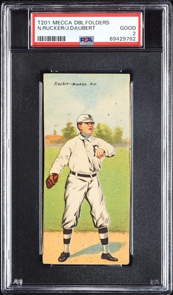 1911 T201 Mecca Double Folders Rucker/Daubert PSA 2