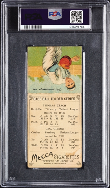 1911 T201 Mecca Double Folders Leach/Gibson PSA 2