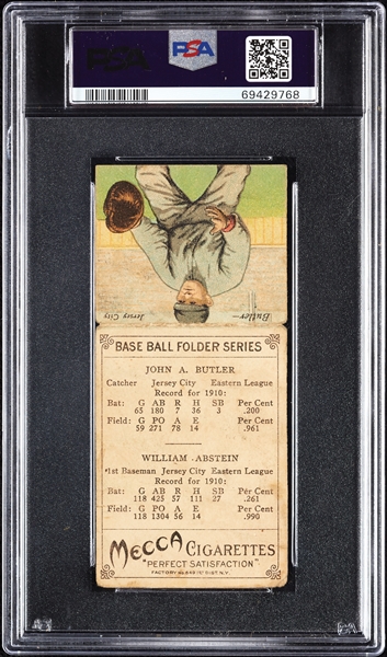 1911 T201 Mecca Double Folders Abstein/Butler PSA 1.5