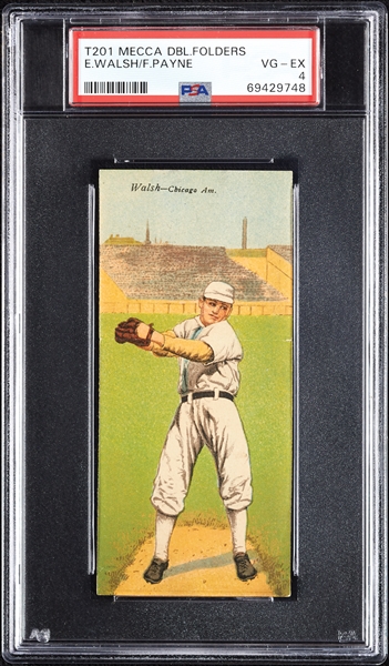 1911 T201 Mecca Double Folders Ed Walsh/Payne PSA 4