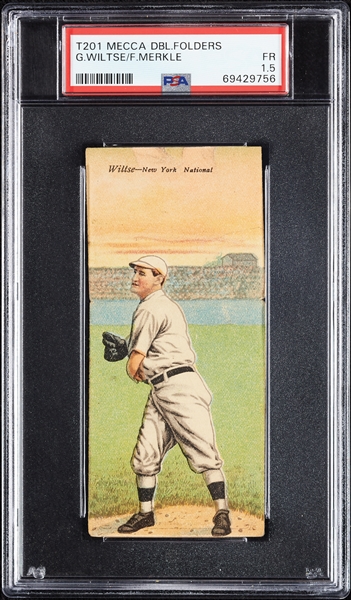 1911 T201 Mecca Double Folders Wiltse/Merkle PSA 1.5