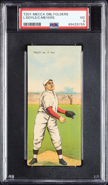 1911 T201 Mecca Double Folders Doyle/Meyers PSA 3