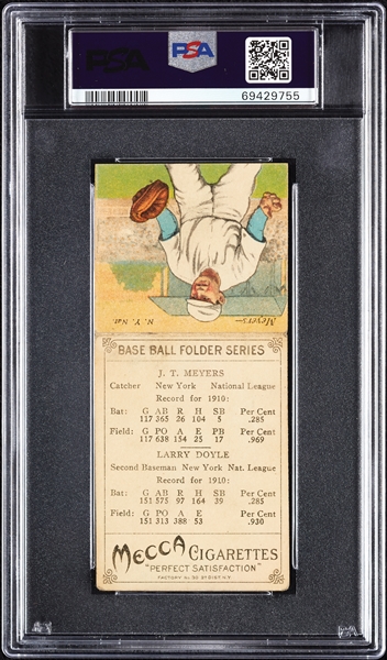 1911 T201 Mecca Double Folders Doyle/Meyers PSA 3