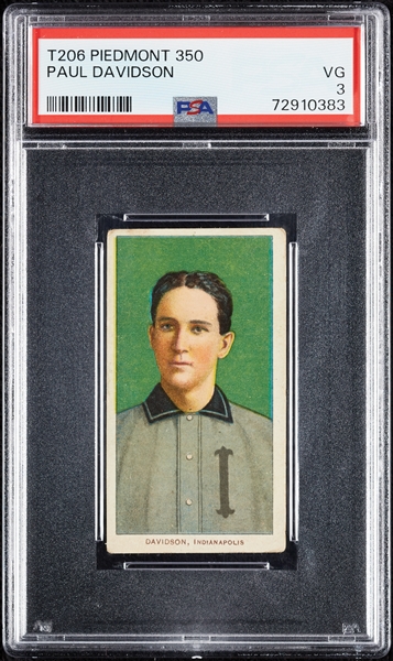 1909-11 T206 Paul Davidson PSA 3